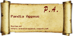 Pandia Aggeus névjegykártya